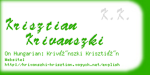 krisztian krivanszki business card